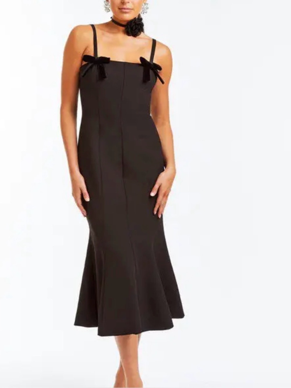 MESTIZA NEW YORK black Calista Midi Dress sz 10